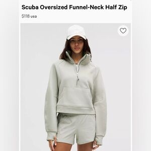 Scuba Oversized Funnel-Neck Half Zip